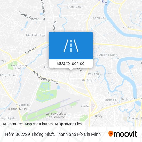 Bản đồ Hẻm 362/29 Thống Nhất