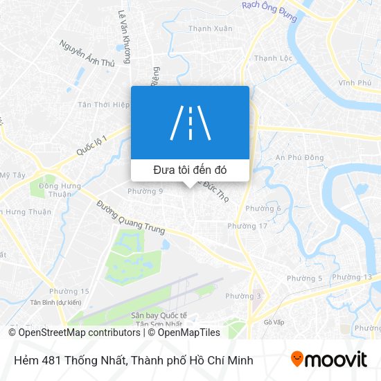 Bản đồ Hẻm 481 Thống Nhất