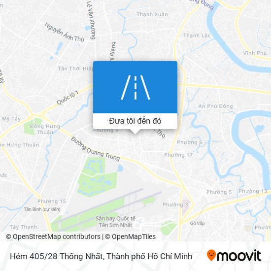 Bản đồ Hẻm 405/28 Thống Nhất