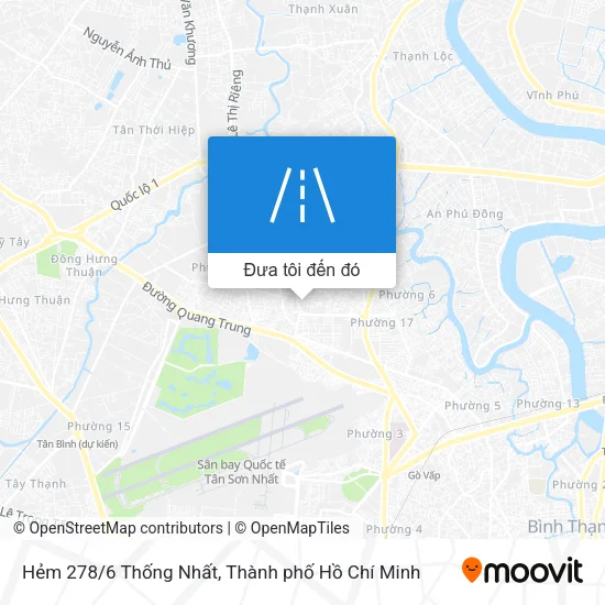 Bản đồ Hẻm 278/6 Thống Nhất