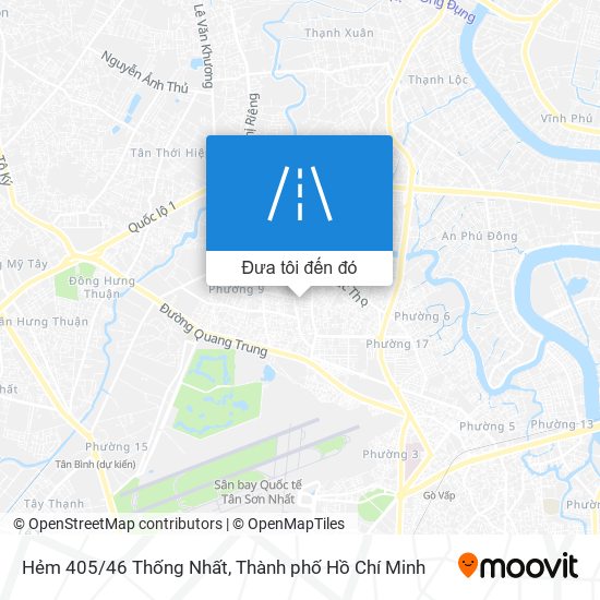 Bản đồ Hẻm 405/46 Thống Nhất