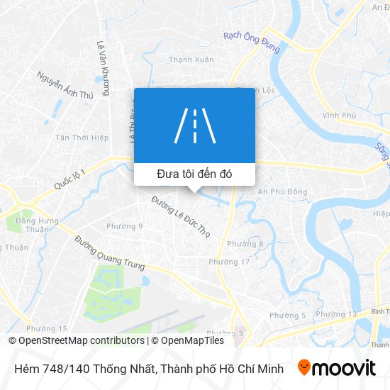 Bản đồ Hẻm 748/140 Thống Nhất