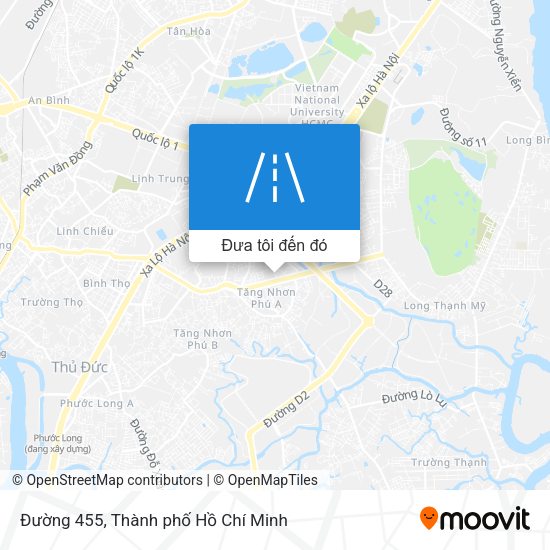 Bản đồ Đường 455