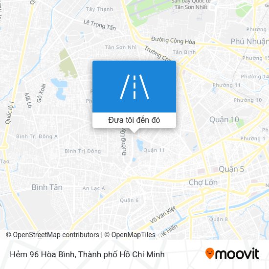 Bản đồ Hẻm 96 Hòa Bình