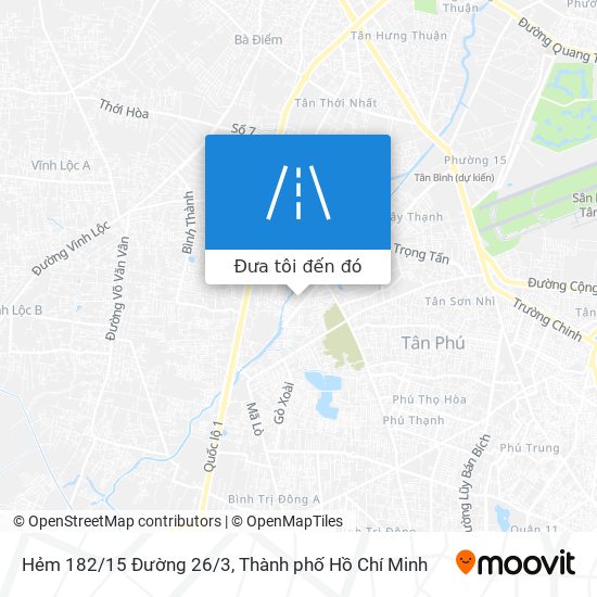 Bản đồ Hẻm 182/15 Đường 26/3