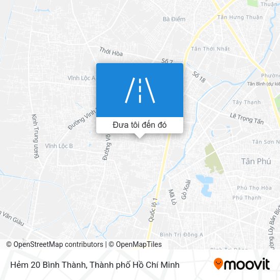 Bản đồ Hẻm 20 Bình Thành