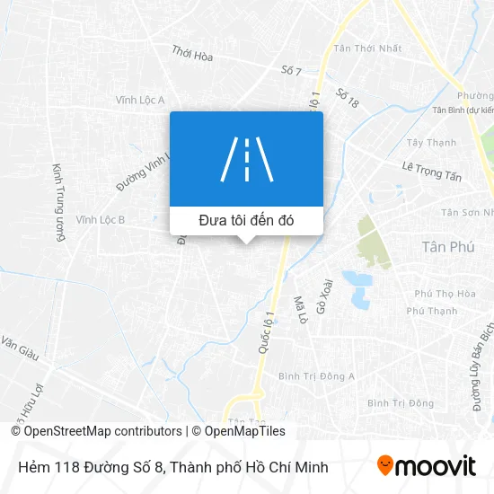 Bản đồ Hẻm 118 Đường Số 8