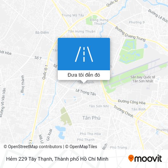 Bản đồ Hẻm 229 Tây Thạnh