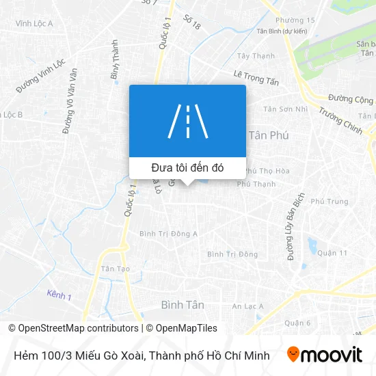 Bản đồ Hẻm 100/3 Miếu Gò Xoài