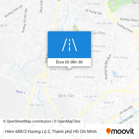Bản đồ Hẻm 688/2 Hương Lộ 2