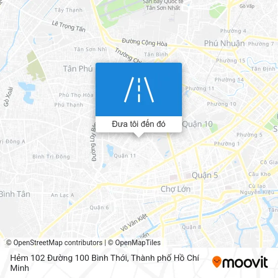 Bản đồ Hẻm 102 Đường 100 Bình Thới