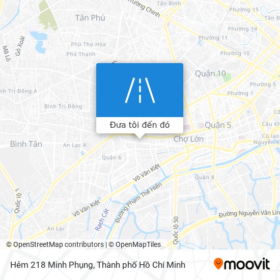 Bản đồ Hẻm 218 Minh Phụng