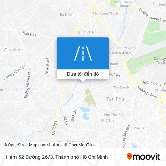 Bản đồ Hẻm 52 Đường 26/3
