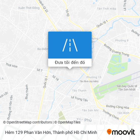Bản đồ Hẻm 129 Phan Văn Hớn