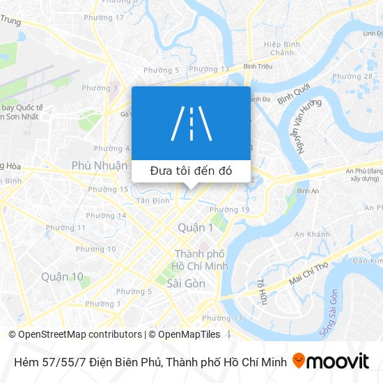 Bản đồ Hẻm 57/55/7 Điện Biên Phủ