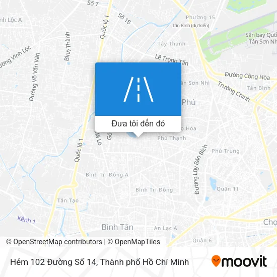 Bản đồ Hẻm 102 Đường Số 14