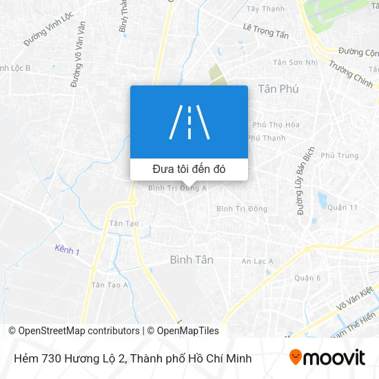 Bản đồ Hẻm 730 Hương Lộ 2