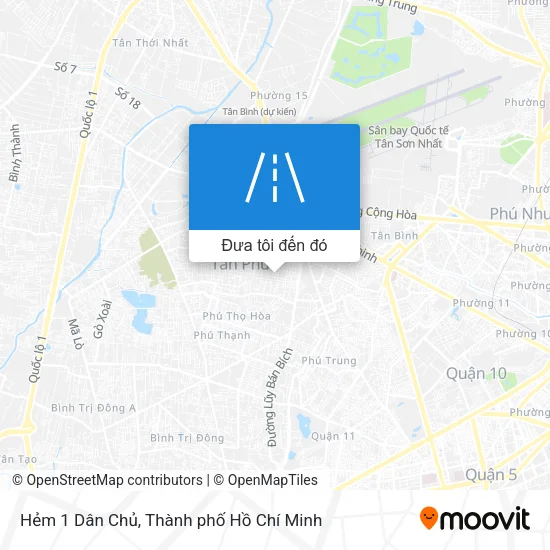 Bản đồ Hẻm 1 Dân Chủ