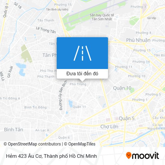 Bản đồ Hẻm 423 Âu Cơ