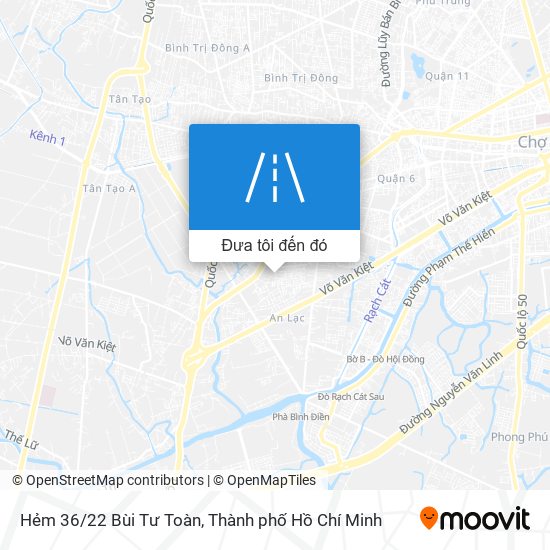 Bản đồ Hẻm 36/22 Bùi Tư Toàn