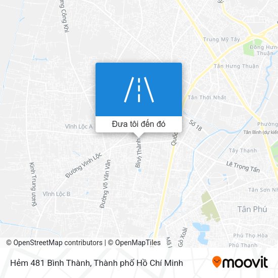 Bản đồ Hẻm 481 Bình Thành