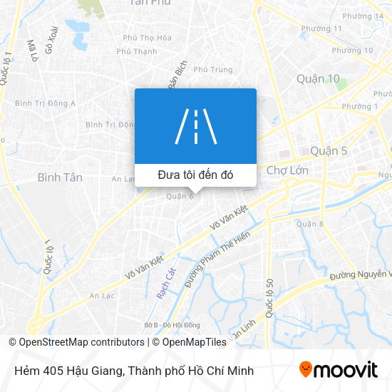 Bản đồ Hẻm 405 Hậu Giang