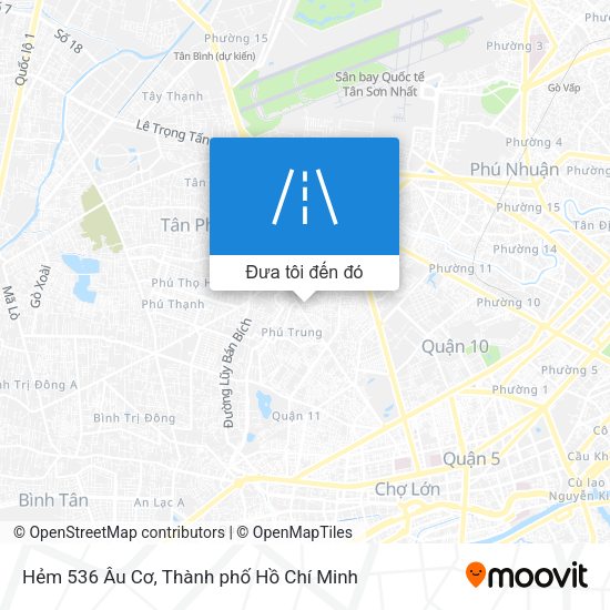 Bản đồ Hẻm 536 Âu Cơ