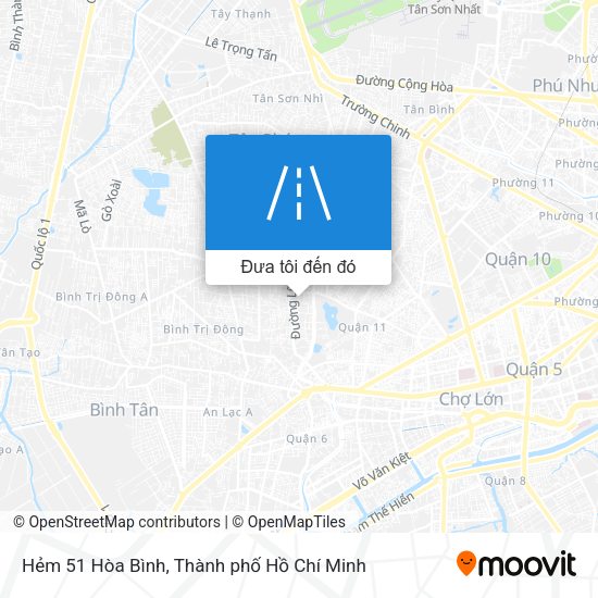 Bản đồ Hẻm 51 Hòa Bình