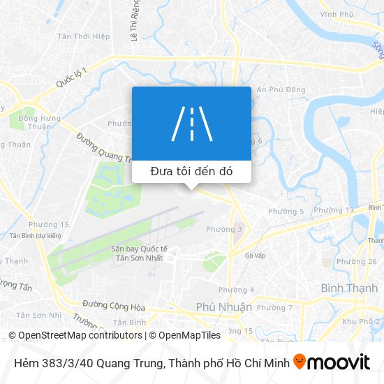 Bản đồ Hẻm 383/3/40 Quang Trung