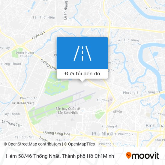 Bản đồ Hẻm 58/46 Thống Nhất