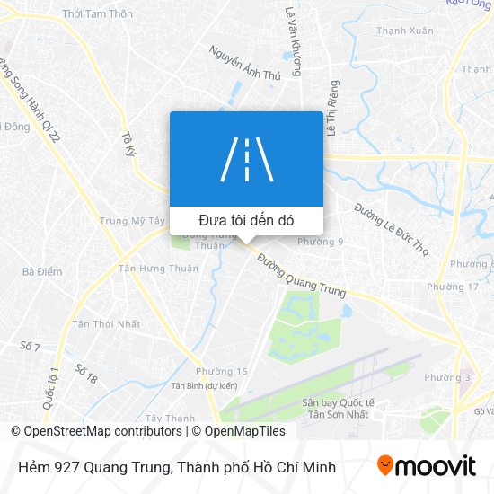 Bản đồ Hẻm 927 Quang Trung