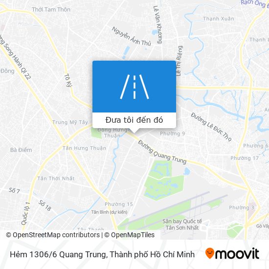 Bản đồ Hẻm 1306/6 Quang Trung