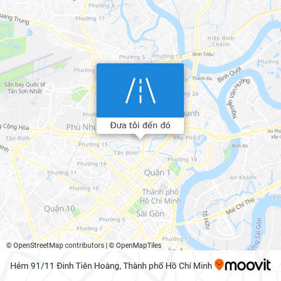 Bản đồ Hẻm 91/11 Đinh Tiên Hoàng