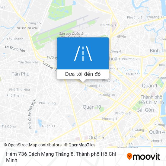 Bản đồ Hẻm 736 Cách Mạng Tháng 8