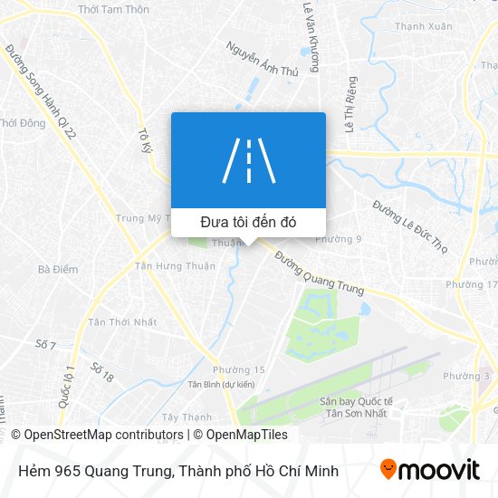 Bản đồ Hẻm 965 Quang Trung