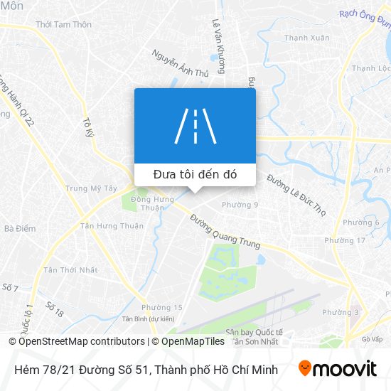 Bản đồ Hẻm 78/21 Đường Số 51