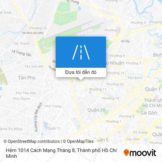 Bản đồ Hẻm 1014 Cách Mạng Tháng 8