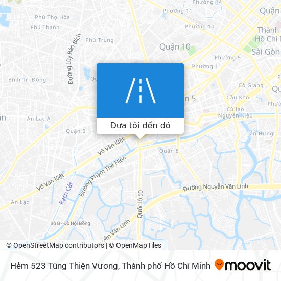 Bản đồ Hẻm 523 Tùng Thiện Vương