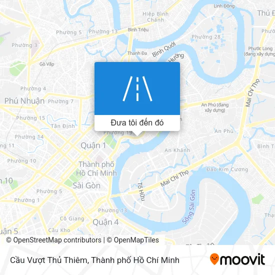 Bản đồ Cầu Vượt Thủ Thiêm