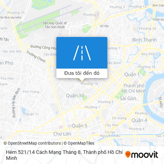 Bản đồ Hẻm 521/14 Cách Mạng Tháng 8