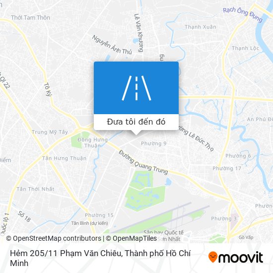 Bản đồ Hẻm 205/11 Phạm Văn Chiêu