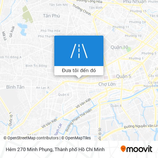 Bản đồ Hẻm 270 Minh Phụng