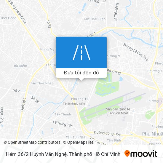 Bản đồ Hẻm 36/2 Huỳnh Văn Nghệ