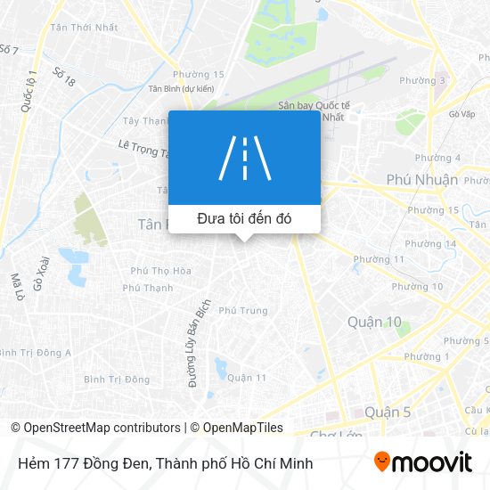 Bản đồ Hẻm 177 Đồng Đen