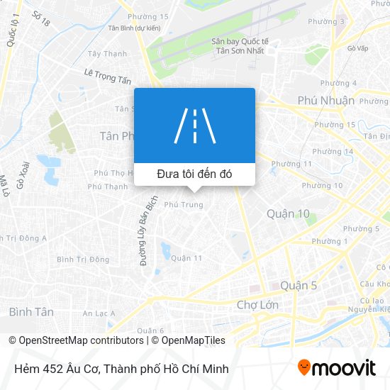 Bản đồ Hẻm 452 Âu Cơ