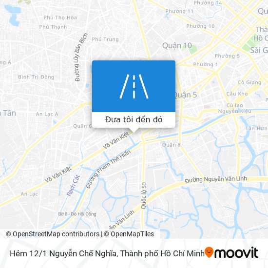 Bản đồ Hẻm 12/1 Nguyễn Chế Nghĩa