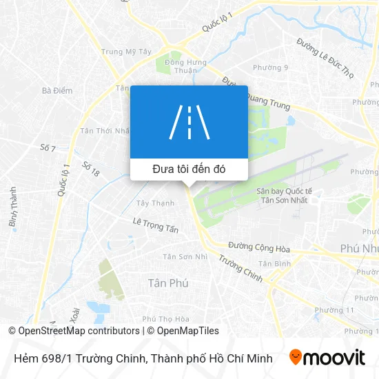 Bản đồ Hẻm 698/1 Trường Chinh