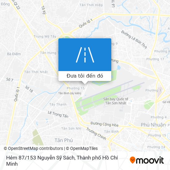 Bản đồ Hẻm 87/153 Nguyễn Sỹ Sách