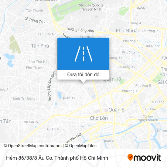 Bản đồ Hẻm 86/38/8 Âu Cơ