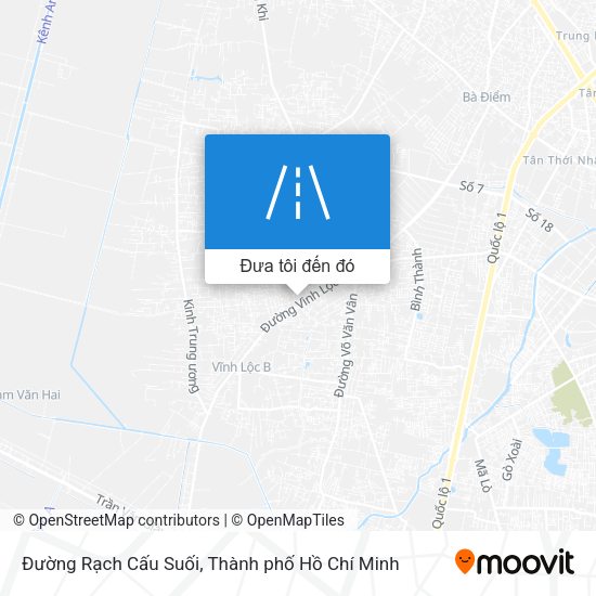 Bản đồ Đường Rạch Cấu Suối